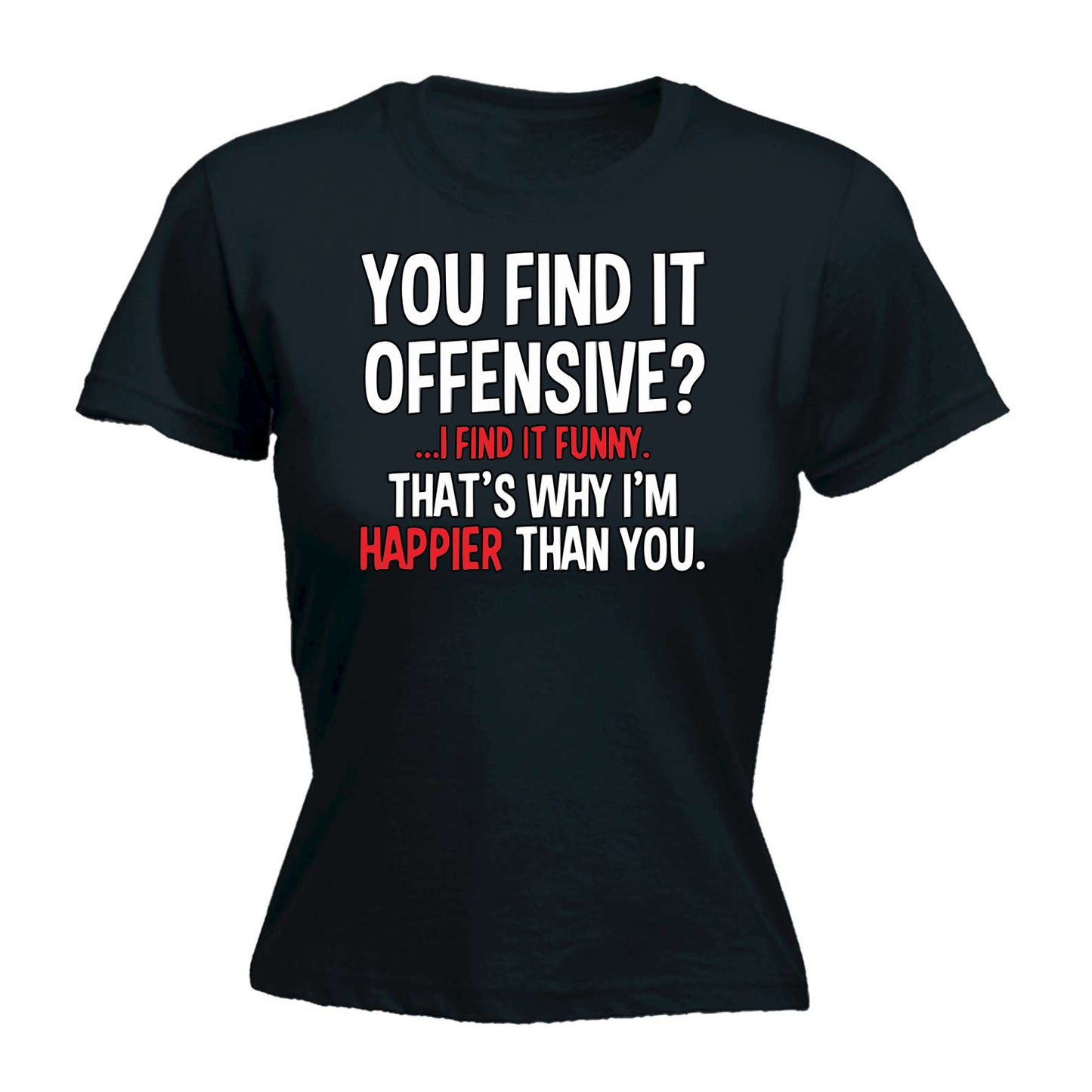 You Find It Offensive I Find It Funny - Funny Womens T-Shirt Tshirt