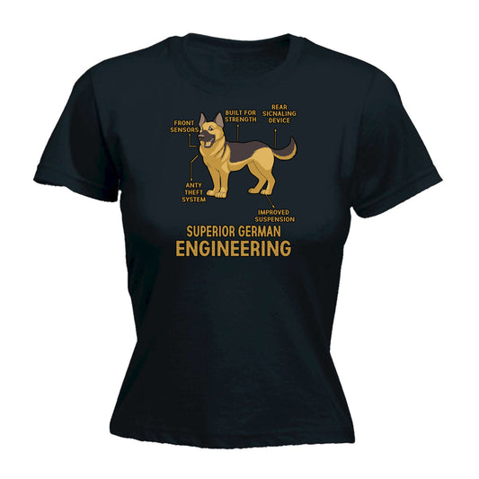 Superior German Engineering German Shepard Dog - Funny Womens T-Shirt Tshirt