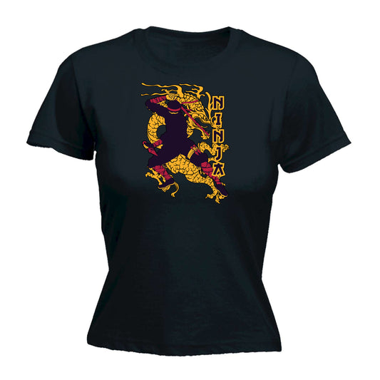 Ninja Warrior Dragon - Funny Womens T-Shirt Tshirt