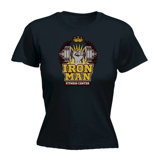 Iron Man Fitness Center Gym Bodybuilding Weights - Funny Womens T-Shirt Tshirt