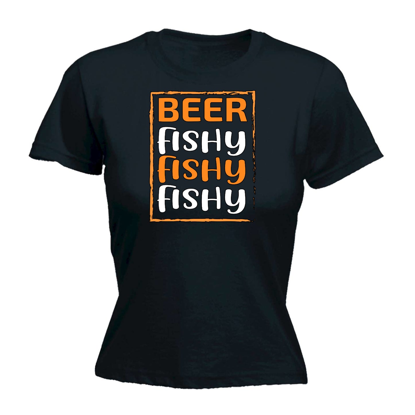 Beer Fishy Fish Fishing - Funny Womens T-Shirt Tshirt