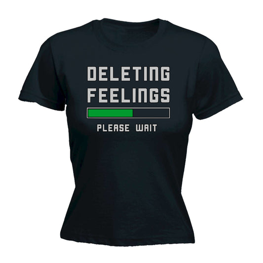 Deleting Feelings Valentine - Funny Womens T-Shirt Tshirt