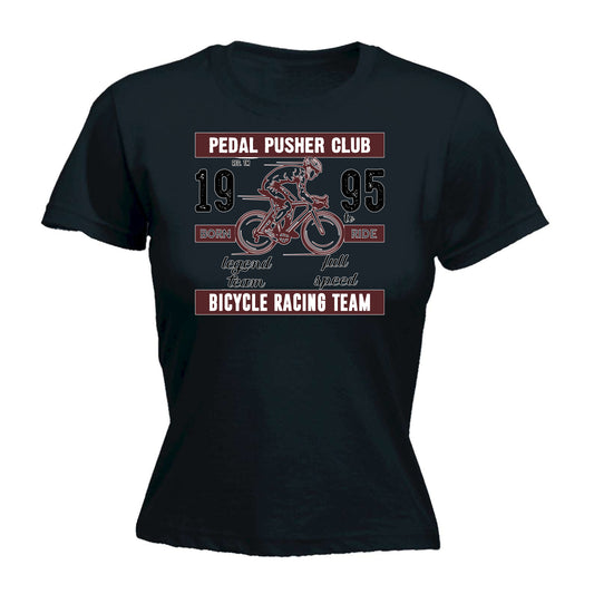 Pedal Pusher Club Cycling Bicycle Bike - Funny Womens T-Shirt Tshirt