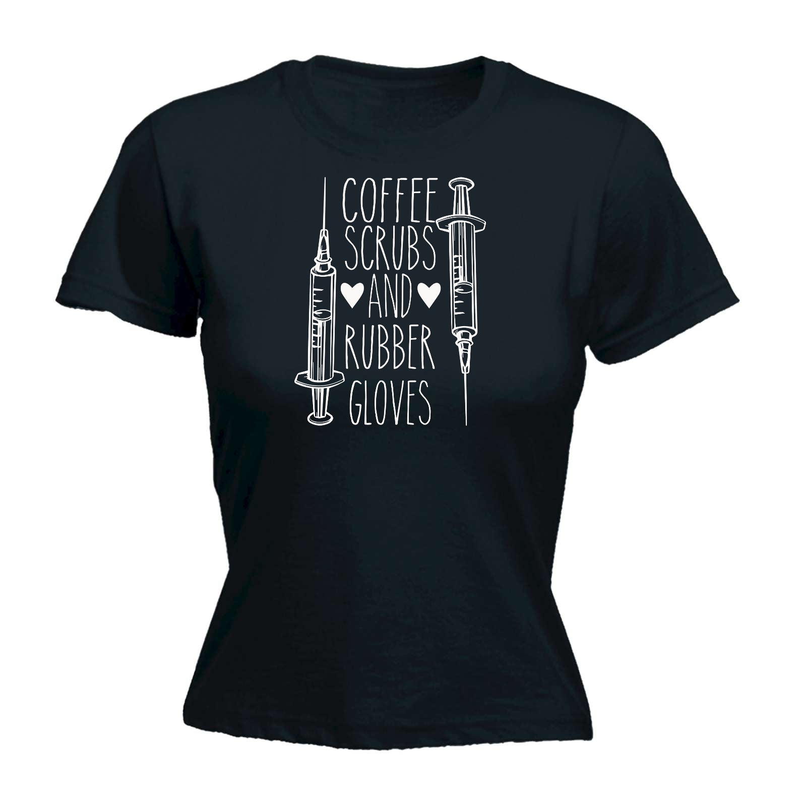 Coffee Scrubs And Rubber Gloves - Funny Womens T-Shirt Tshirt