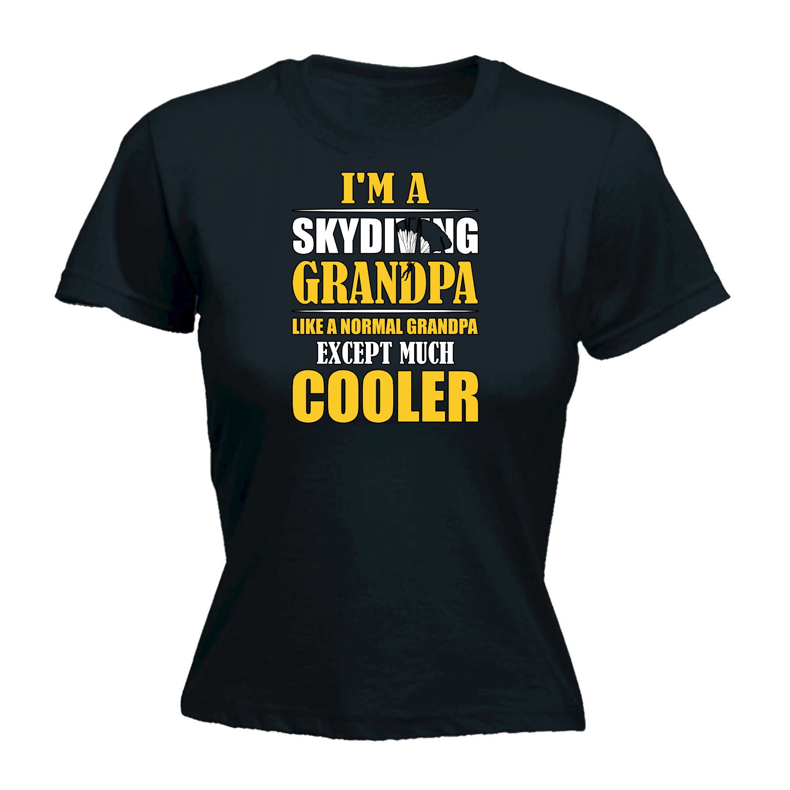 Skydiving Grandpa Much Cooler - Funny Womens T-Shirt Tshirt