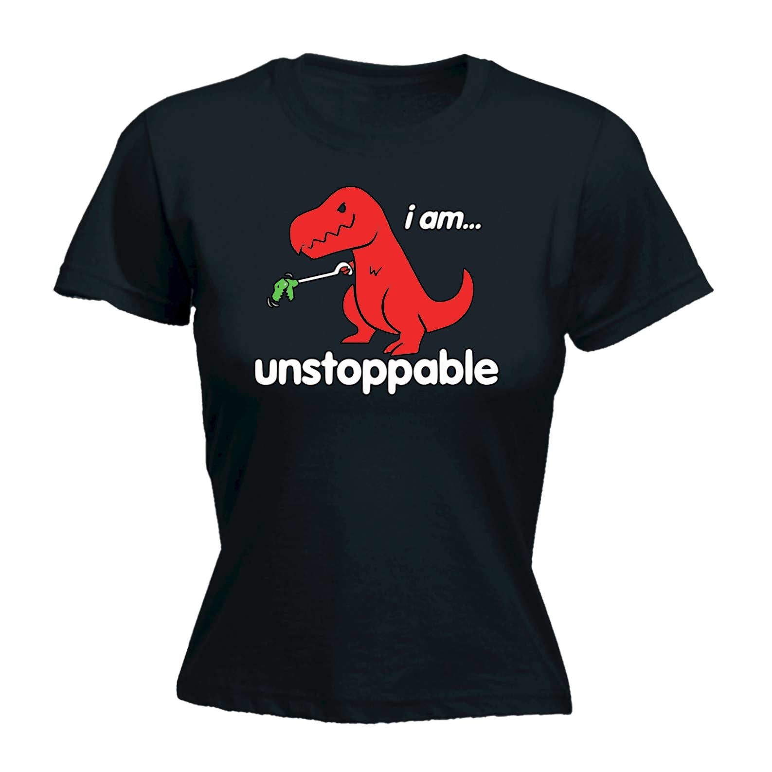 I Am Unstoppable Dinosaur Trex - Funny Womens T-Shirt Tshirt