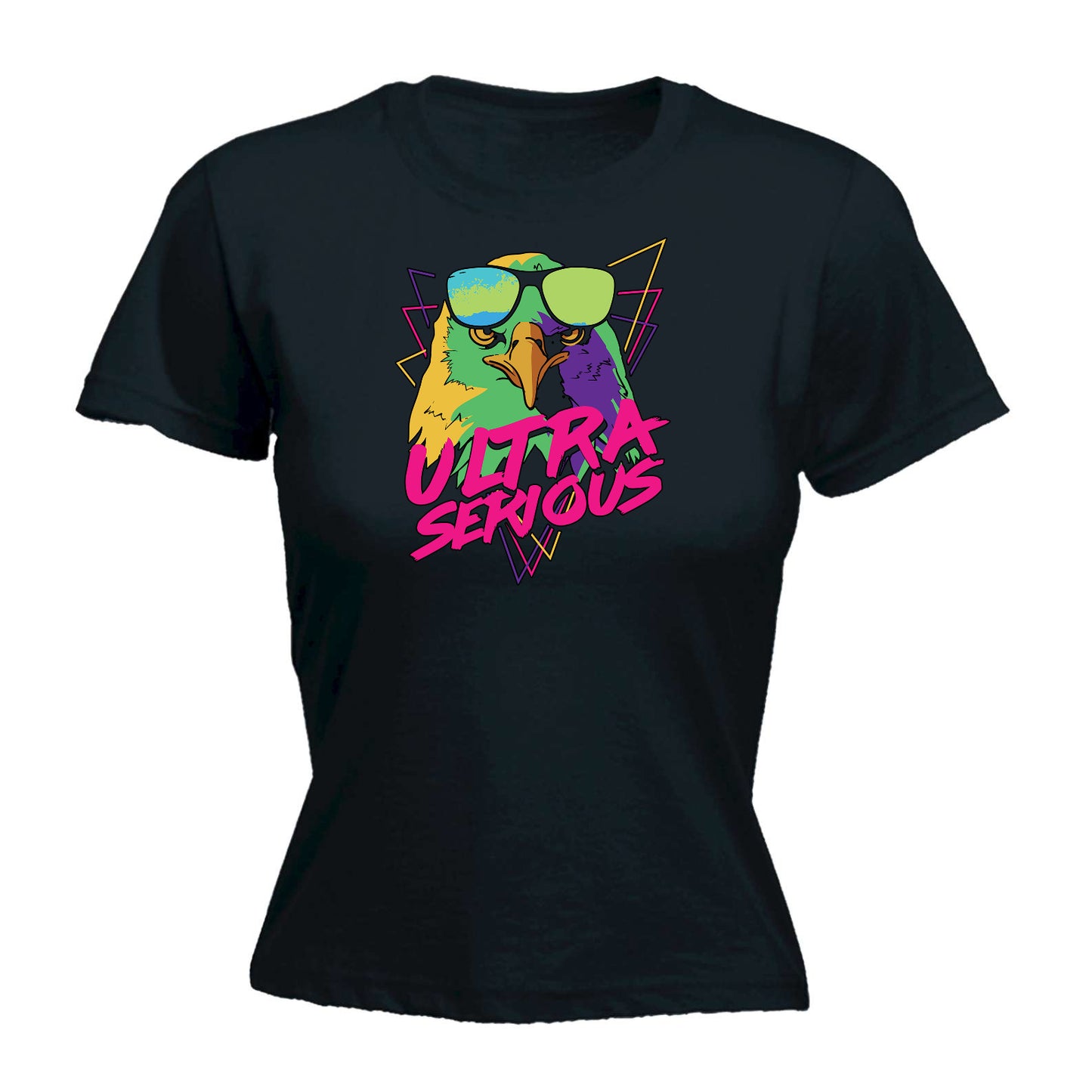 Ultra Serious Eagle Retro - Funny Womens T-Shirt Tshirt