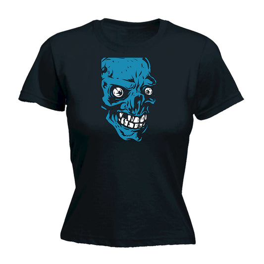 Blue Skull - Funny Womens T-Shirt Tshirt