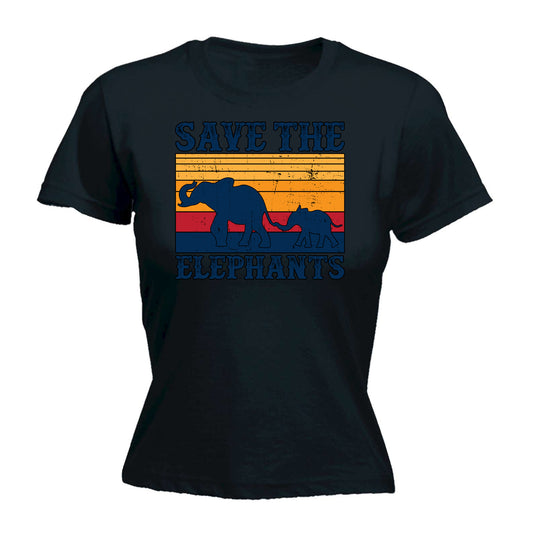 Save The Elephants Animal - Funny Womens T-Shirt Tshirt