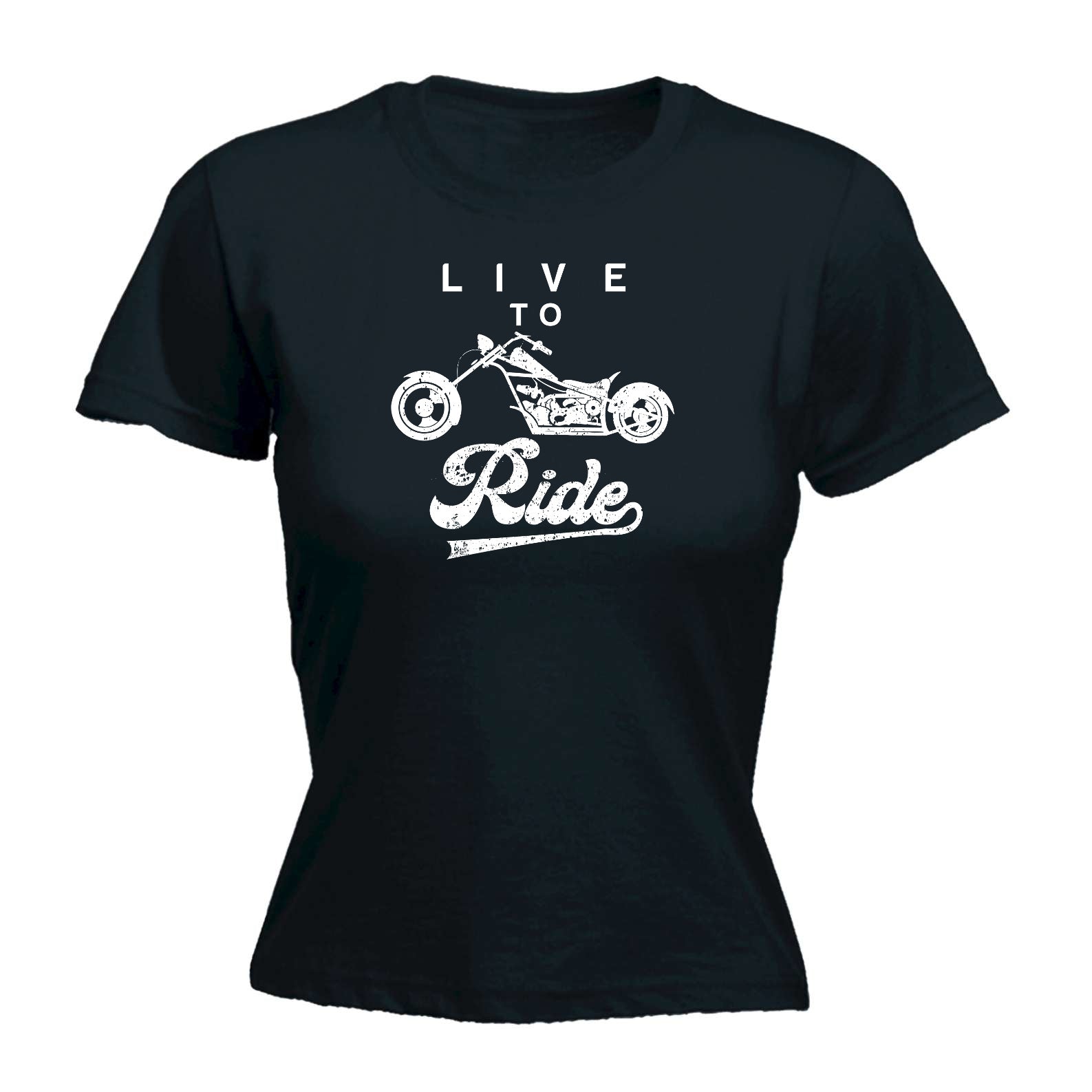 Live To Ride Motorcycle Motorbike - Funny Womens T-Shirt Tshirt