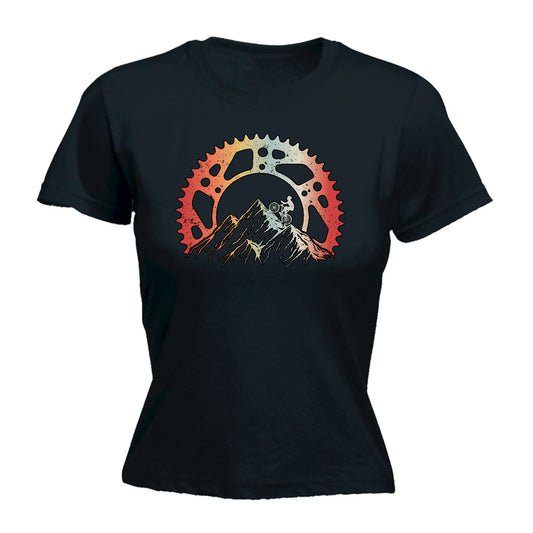 Mountain Biking Cogs Cycling Bicycle Bike - Funny Womens T-Shirt Tshirt