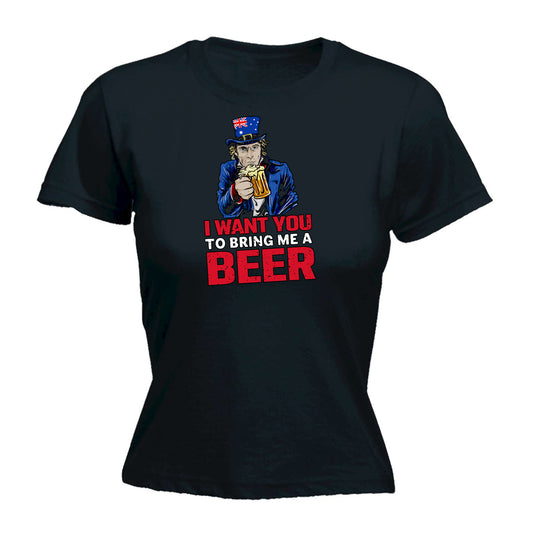 Bring Me Beer - Funny Womens T-Shirt Tshirt