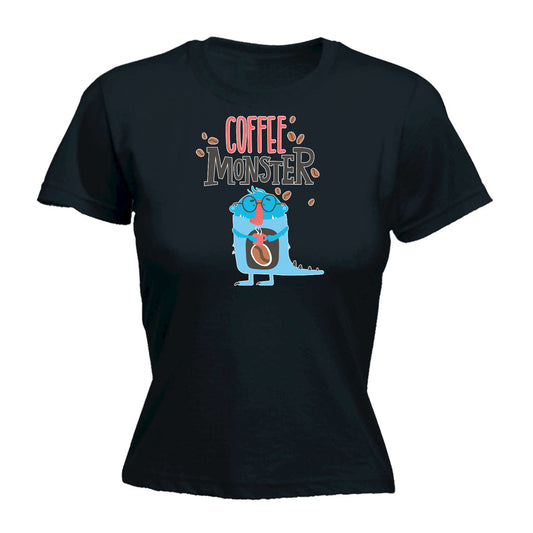 Coffee Monster - Funny Womens T-Shirt Tshirt