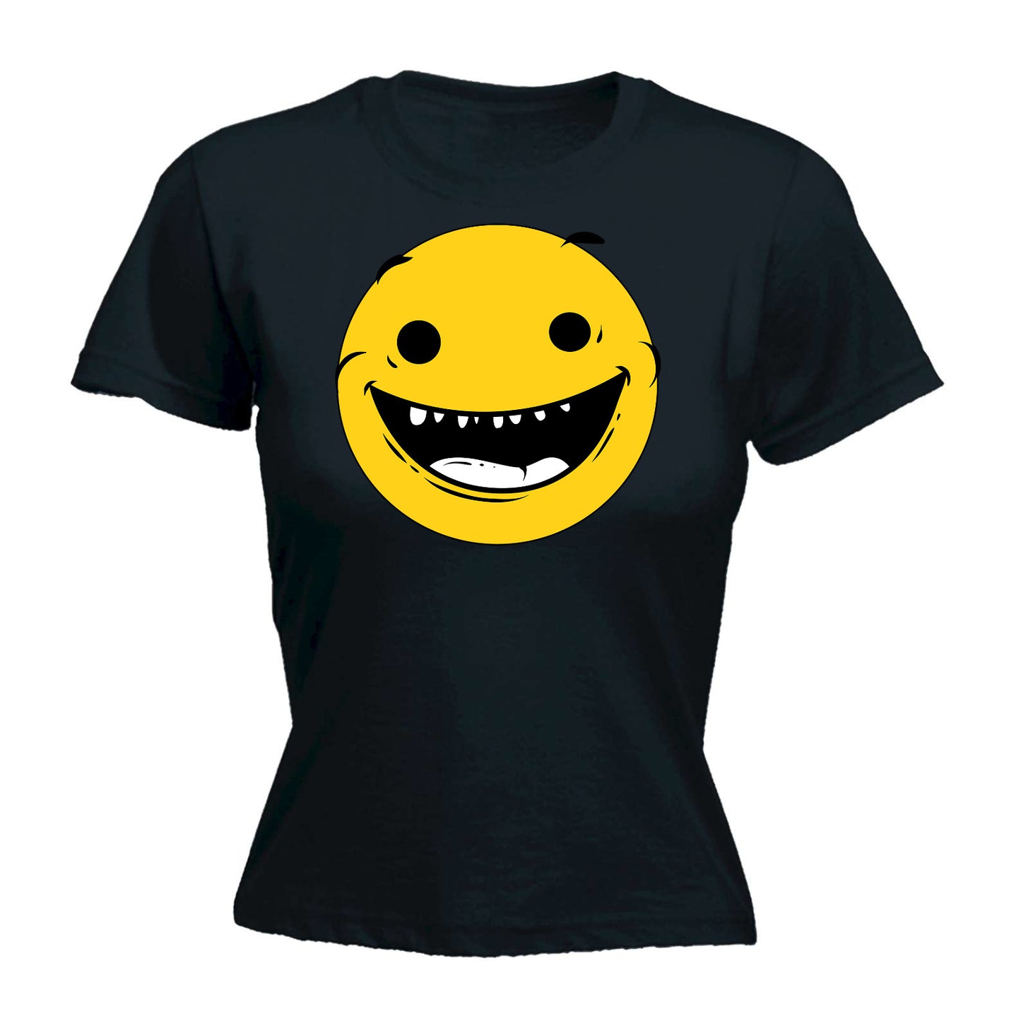 Smiling Emoji Face - Funny Womens T-Shirt Tshirt