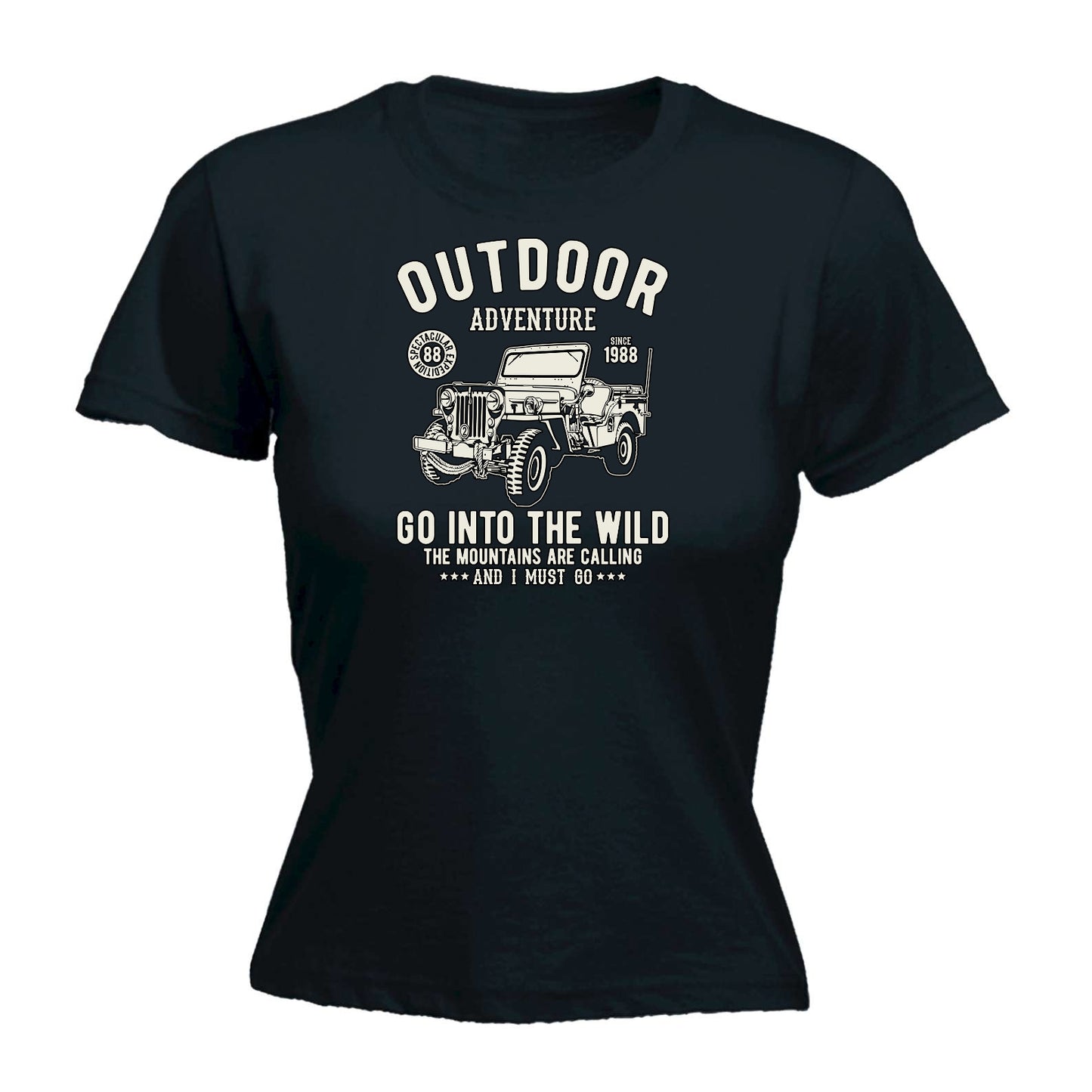 Outdoor Adventure Go Into The Wild Offroad 4X4 Car - Funny Womens T-Shirt Tshirt