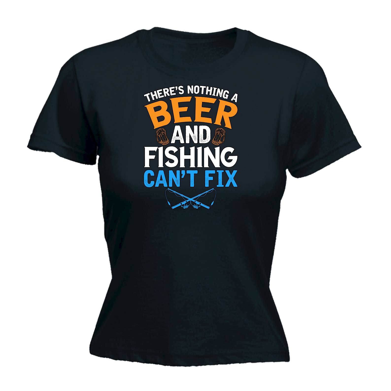 Nothing A Beer And Fishing Cant Fix Alcohol - Funny Womens T-Shirt Tshirt