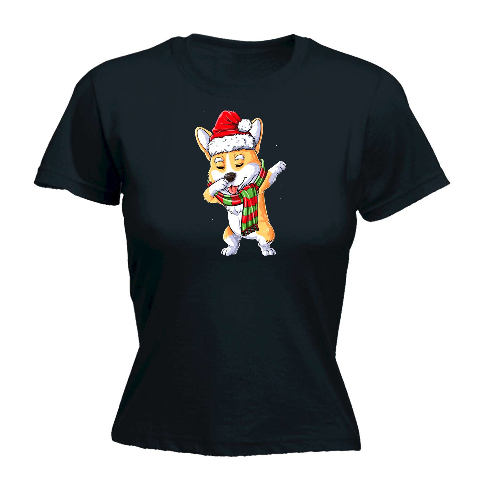 Corgi Dance Christmas Xmas - Funny Womens T-Shirt Tshirt