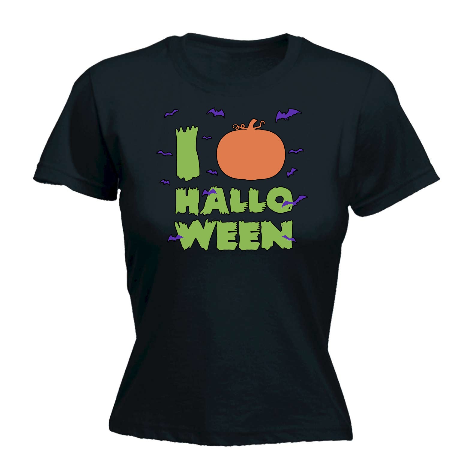 I Love Halloween Pumpkin - Funny Womens T-Shirt Tshirt