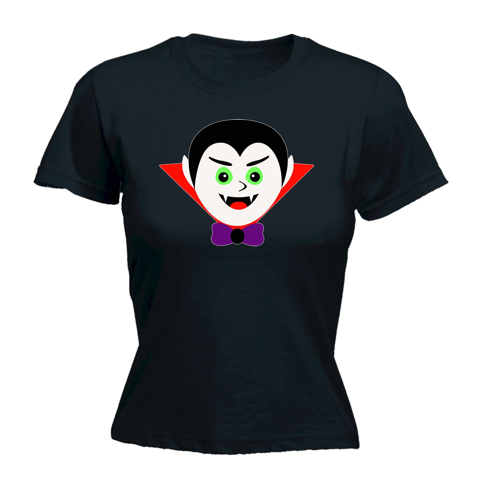 Vampire Halloween Cartoon - Funny Womens T-Shirt Tshirt