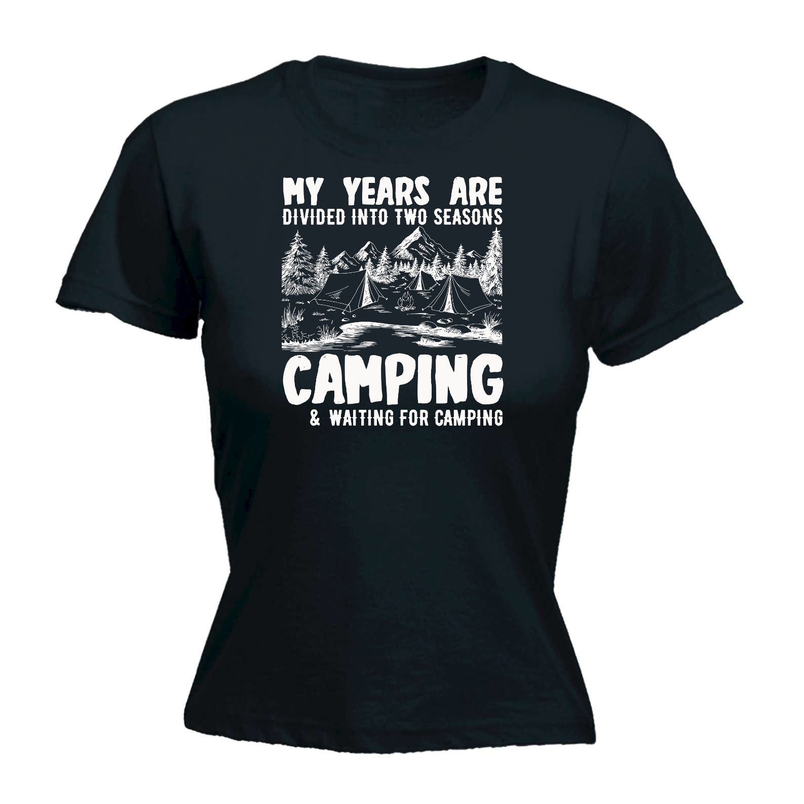 My Years Two Seasons Camping - Funny Womens T-Shirt Tshirt