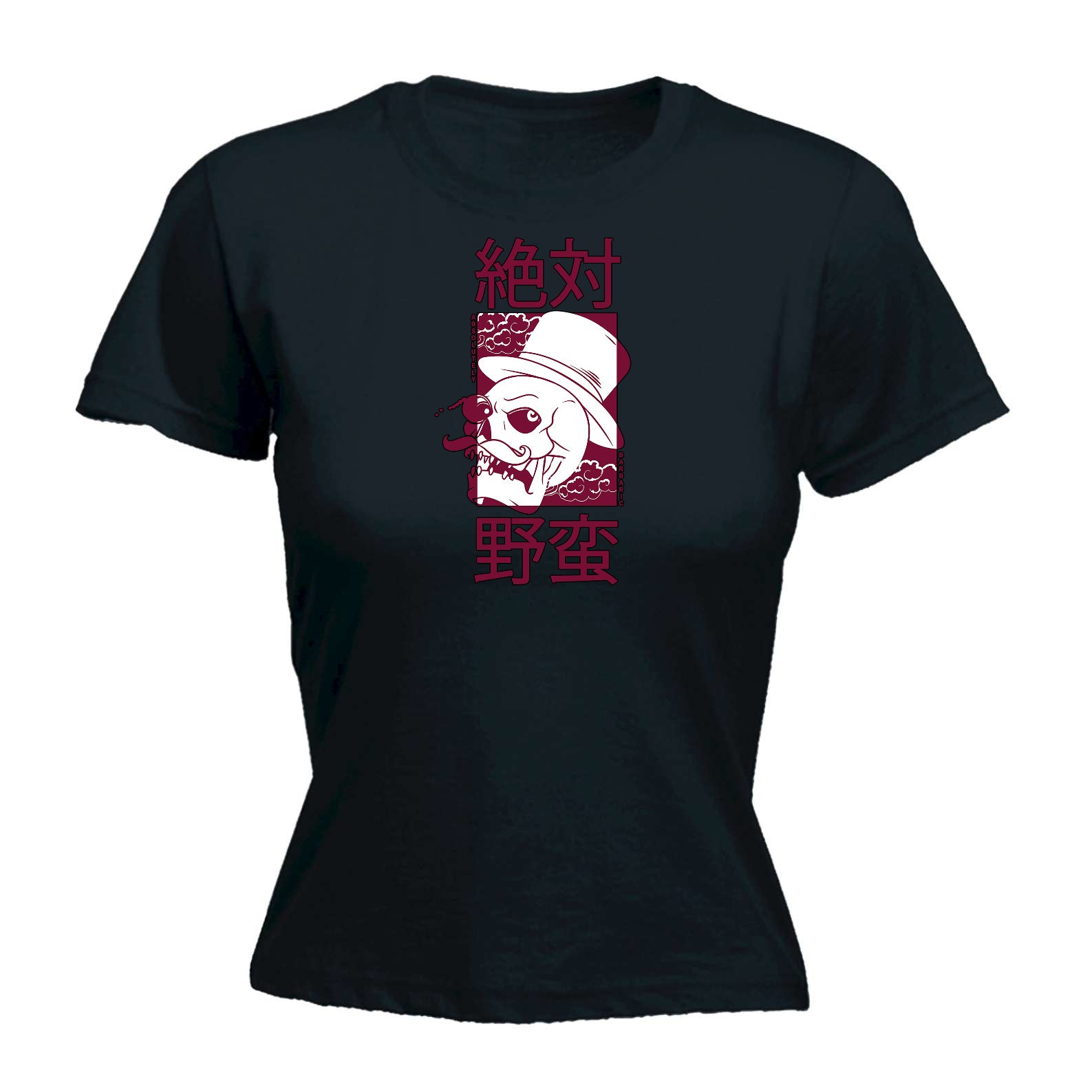 Absolutly Barbaric Skull Top Hat - Funny Womens T-Shirt Tshirt