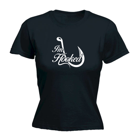 Im Hooked Fishing Angling Fish - Funny Womens T-Shirt Tshirt