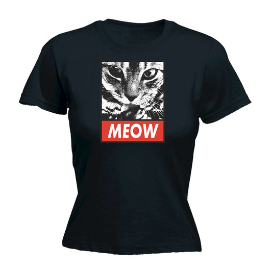 Meow Cat Kitten Pussy Cats - Funny Womens T-Shirt Tshirt