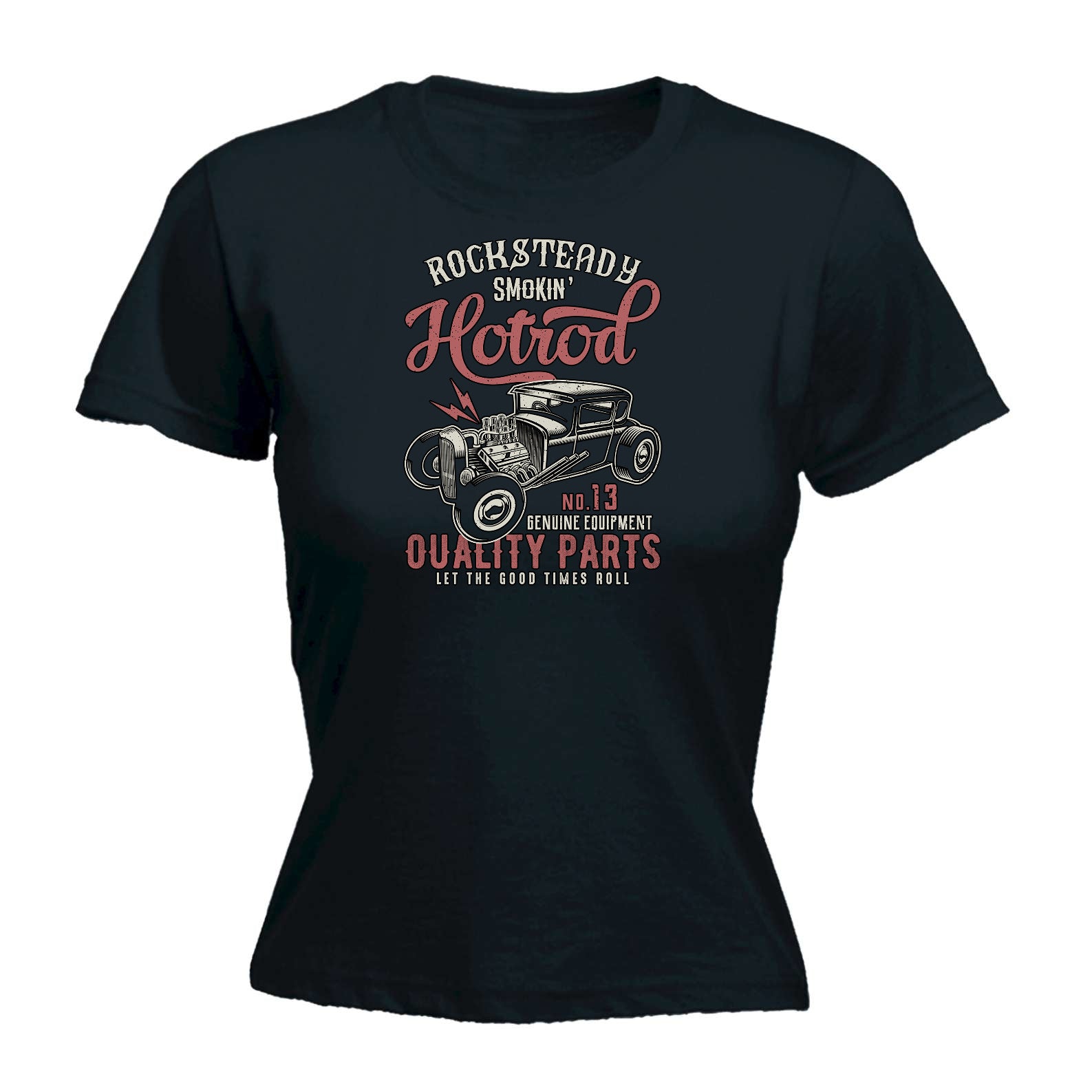 Rocksteady Smoking Hotrod Car Quality Parts - Funny Womens T-Shirt Tshirt