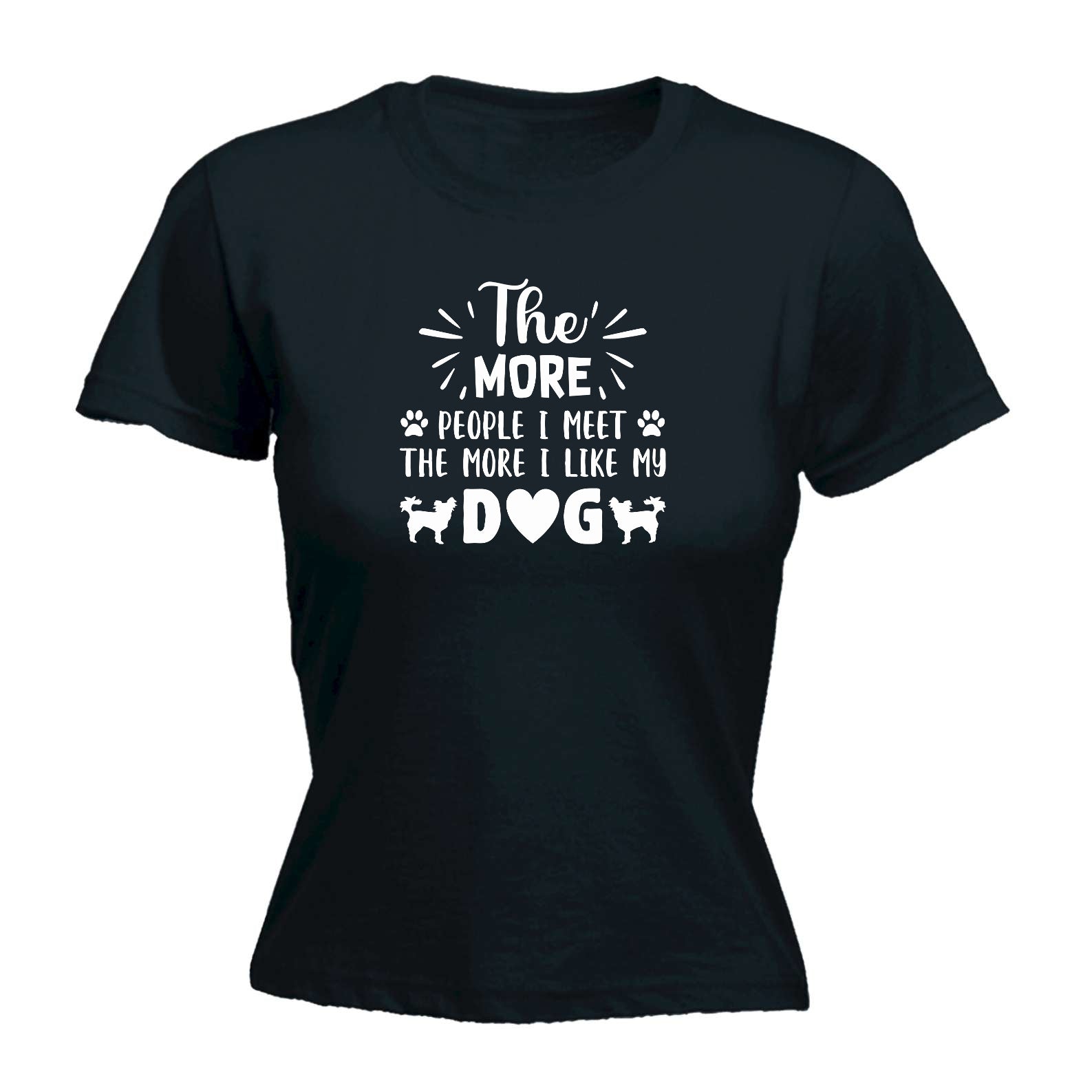 The More People I Meet More I Lile Dog Pet Dogs Animal - Funny Womens T-Shirt Tshirt