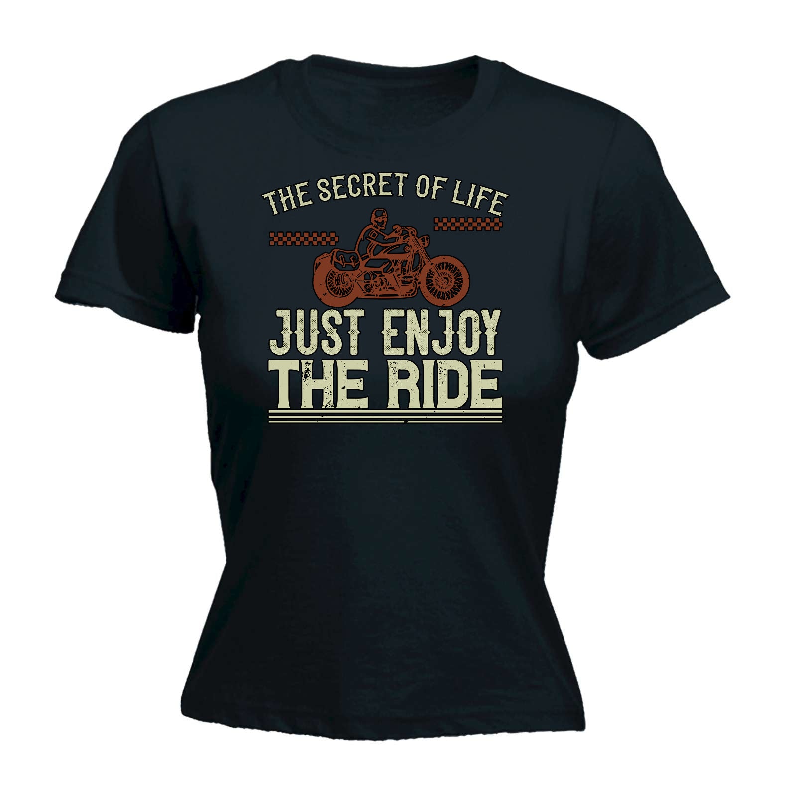 The Secret Life Just Enjoy The Ride Motorbike Motorcycle - Funny Womens T-Shirt Tshirt