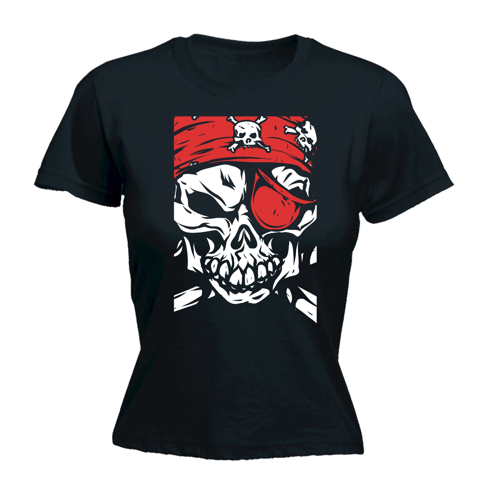 Pirate Skull Fashion - Funny Womens T-Shirt Tshirt