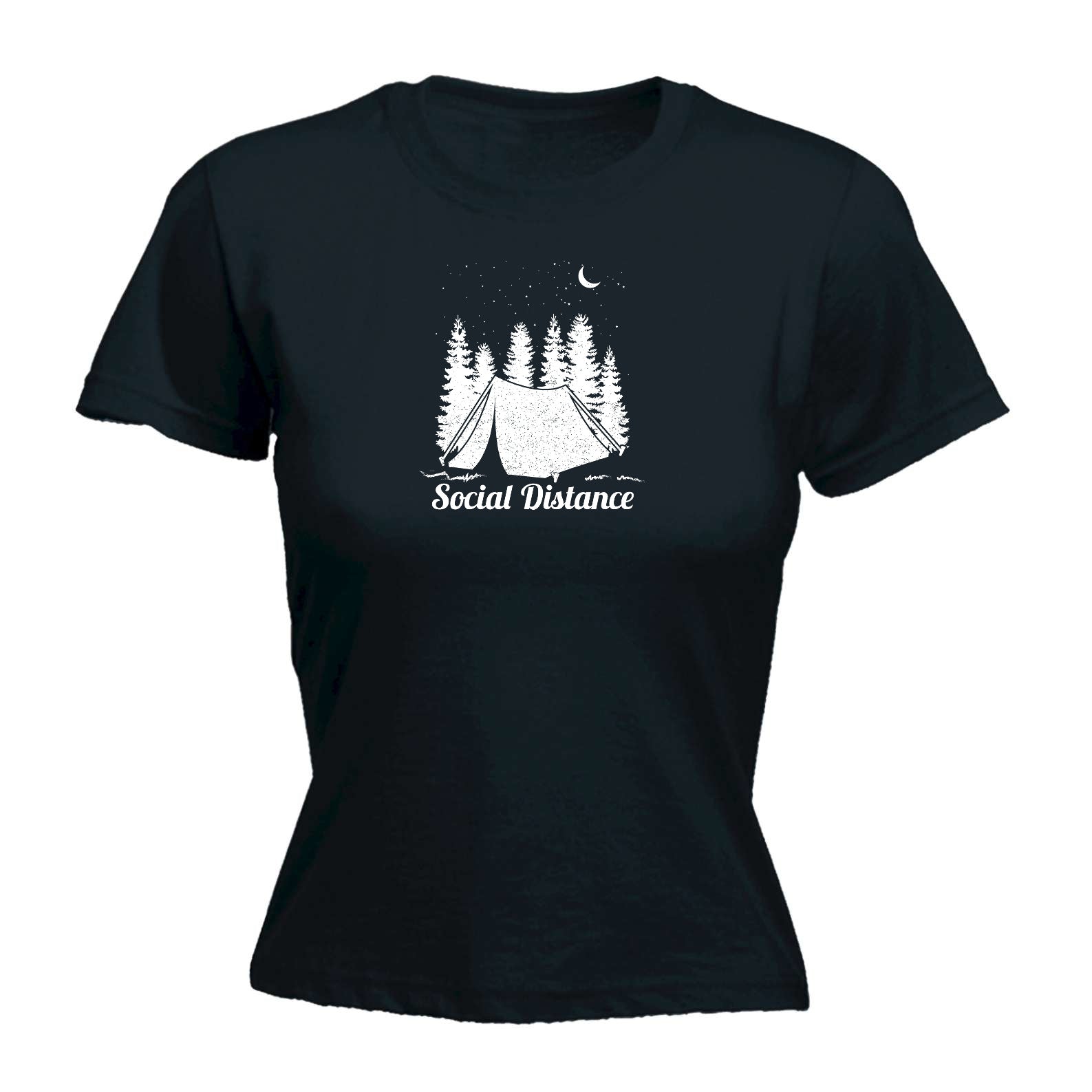 Social Distancing Tent Camping - Funny Womens T-Shirt Tshirt