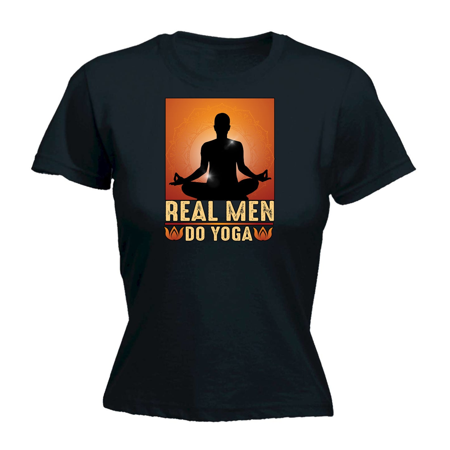 Real Men Do Yoga - Funny Womens T-Shirt Tshirt