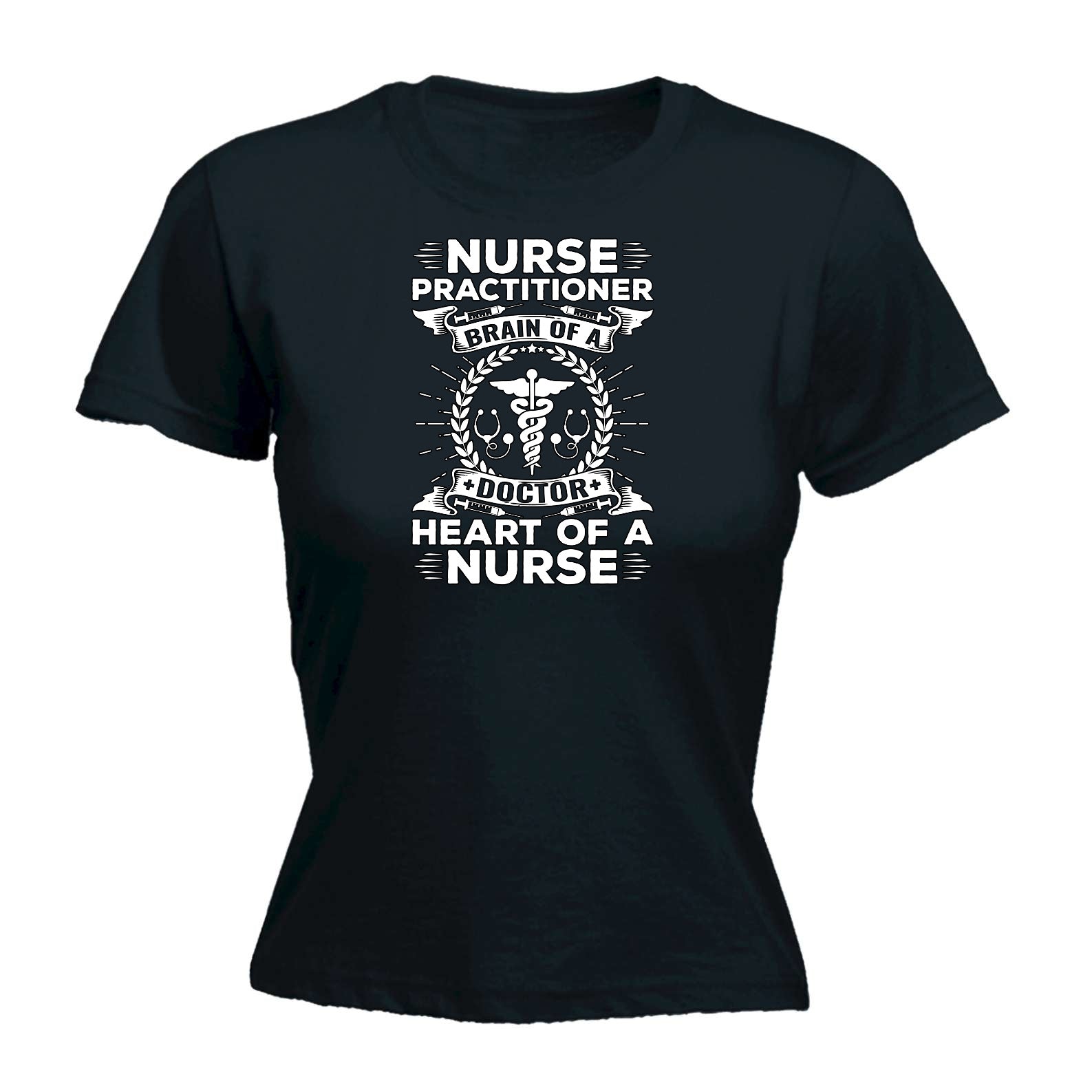 Nurse Practitioner Brains Of A Doctor - Funny Womens T-Shirt Tshirt