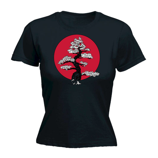 Bonsai Tree Moon - Funny Womens T-Shirt Tshirt