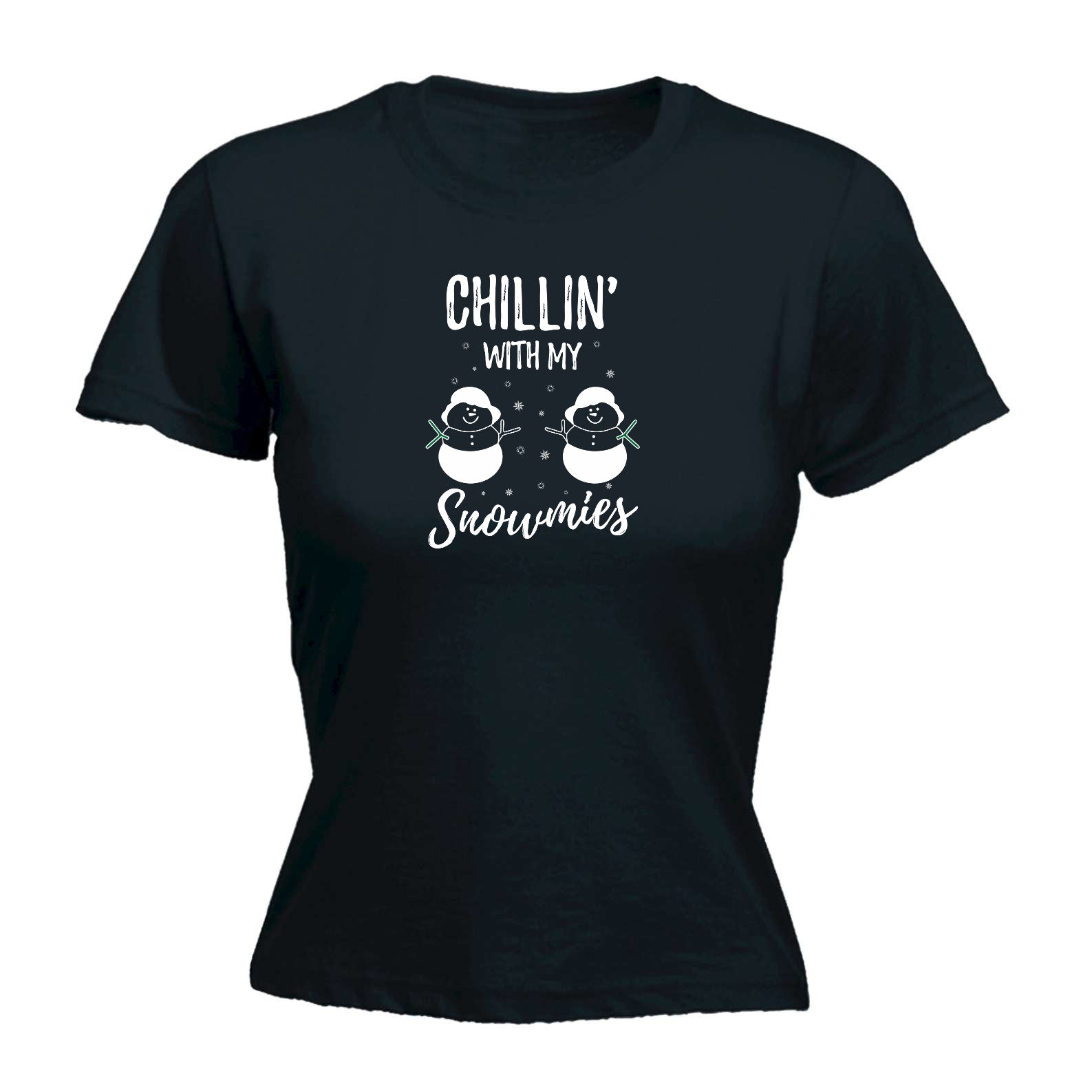 Chillin With My Snowmies Christmas Xmas - Funny Womens T-Shirt Tshirt