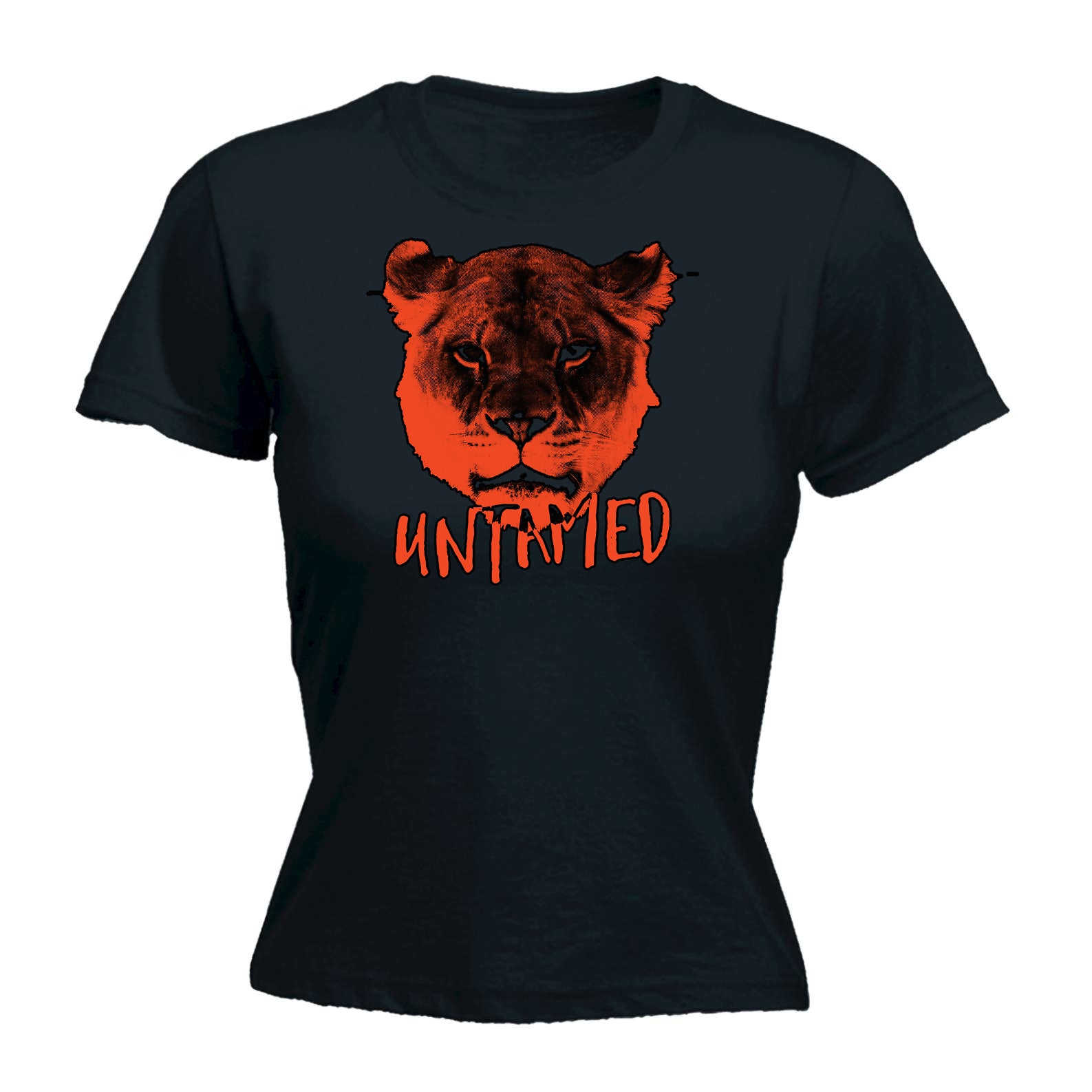 Untamed Lion - Funny Womens T-Shirt Tshirt