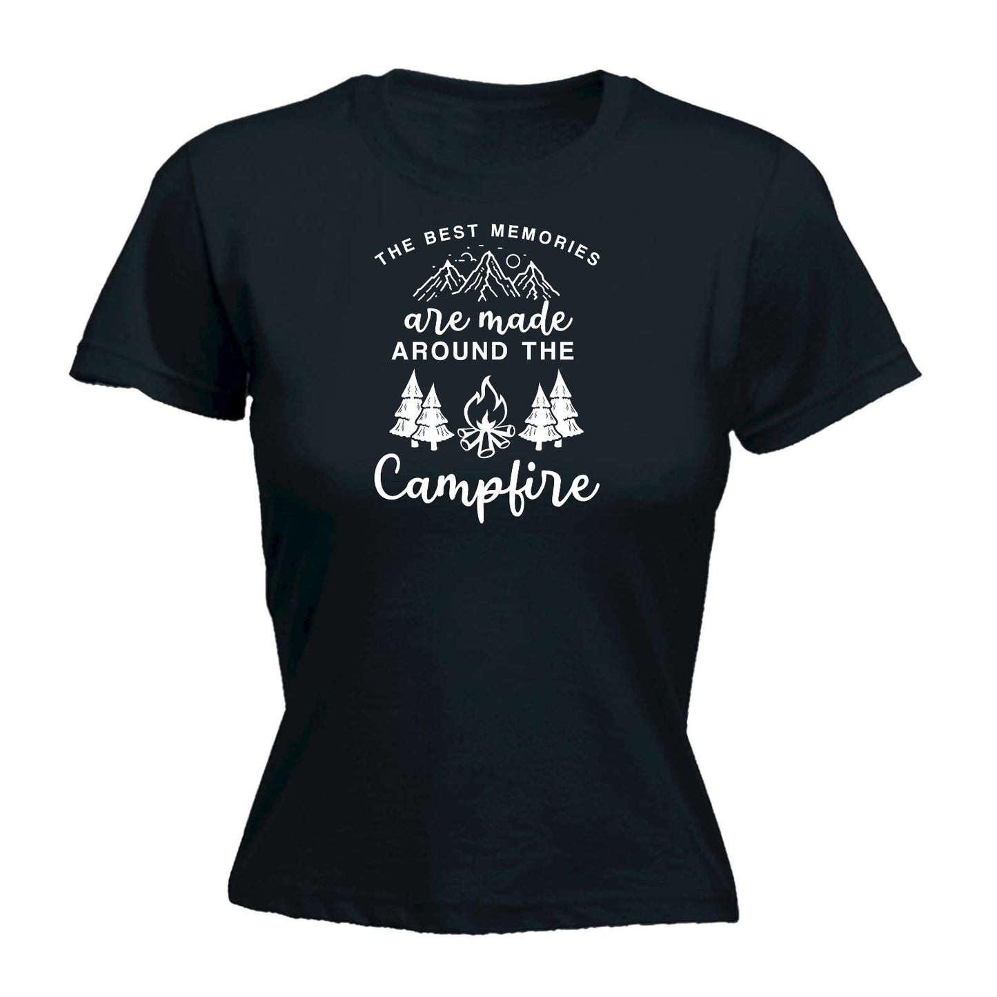 Camping Best Memories Are Made Around A Campfire - Funny Womens T-Shirt Tshirt