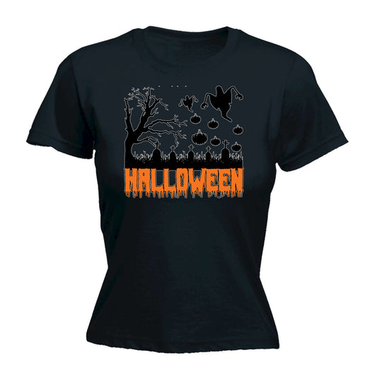 Halloween Spooky - Funny Womens T-Shirt Tshirt