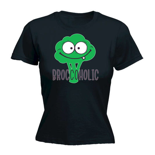 Broccoholic Broccoli - Funny Womens T-Shirt Tshirt