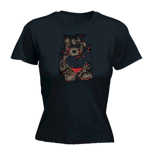 Teddy Bear Love Heart Fashion - Funny Womens T-Shirt Tshirt