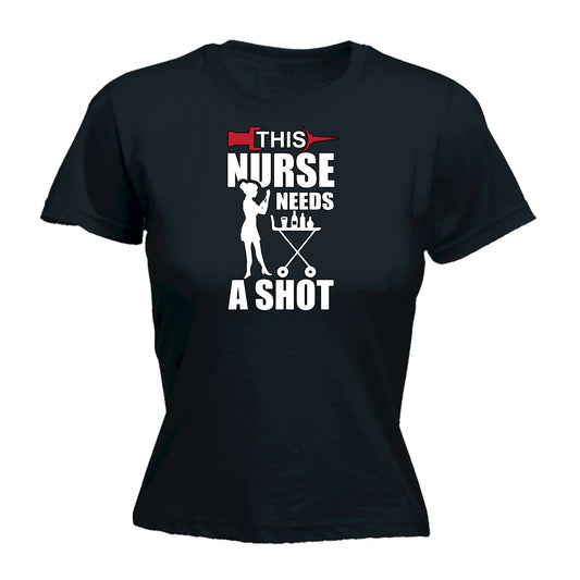 Nurse Drinking - Funny Womens T-Shirt Tshirt