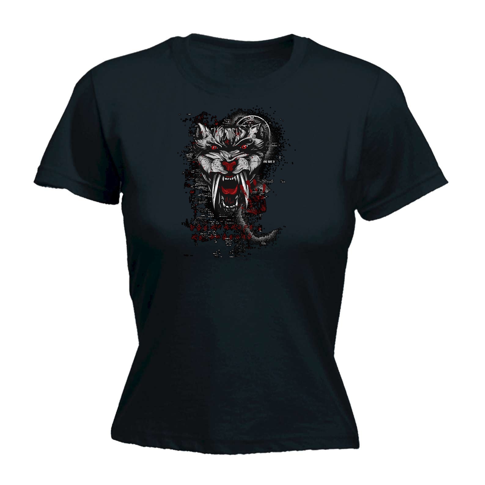 Fang Tiger - Funny Womens T-Shirt Tshirt