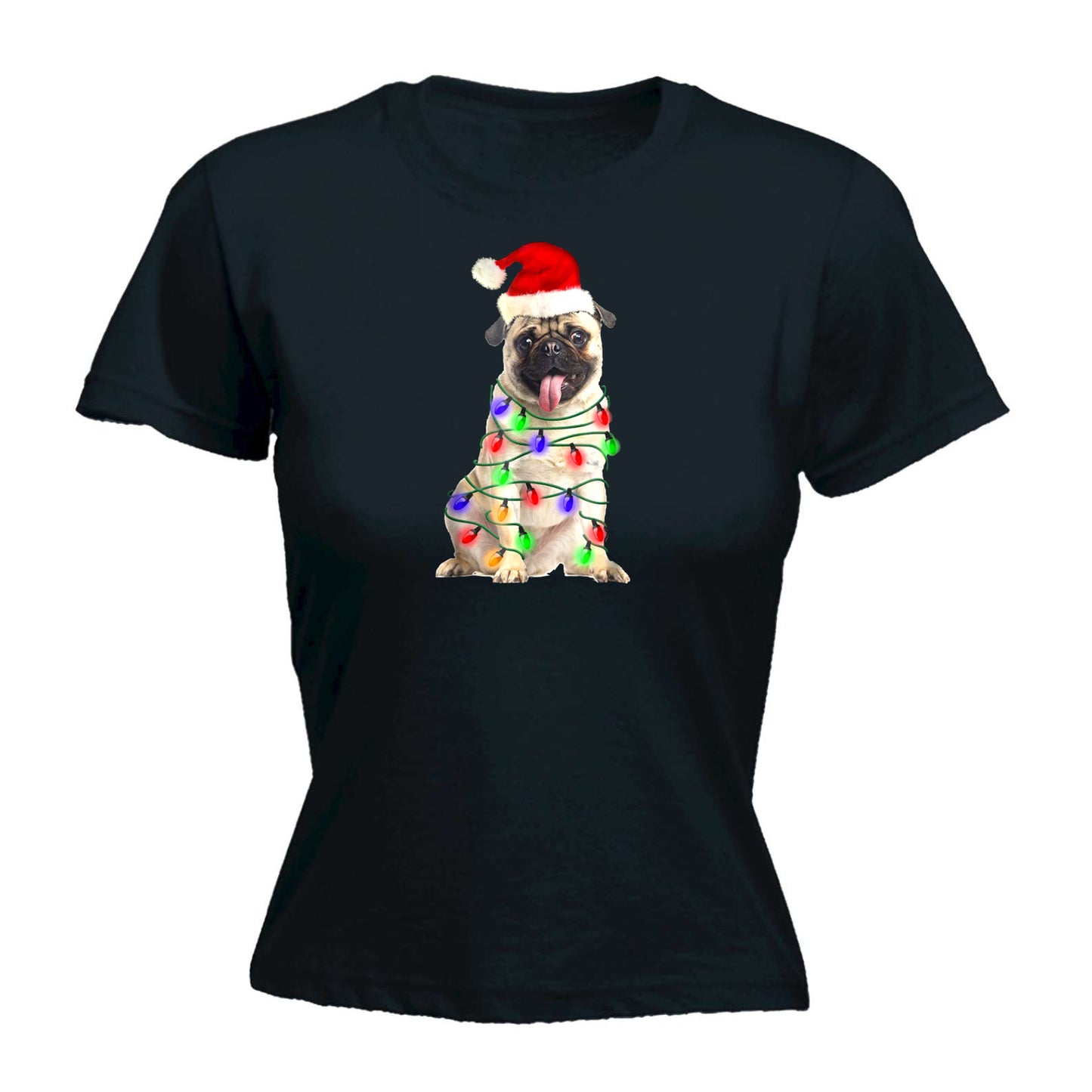 Pug Christmas Dog Xmas - Funny Womens T-Shirt Tshirt