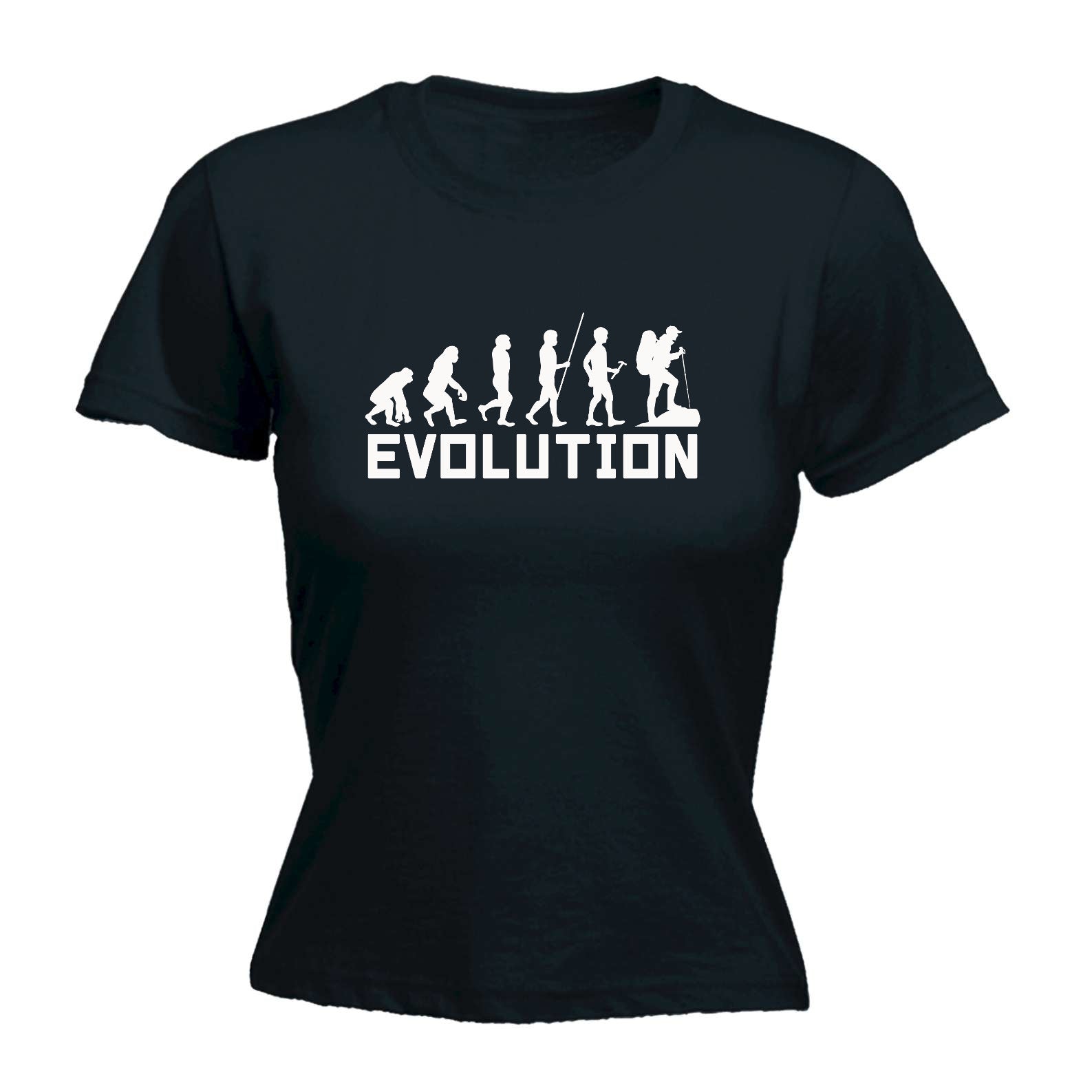 Evolution Hiking Hike Walking - Funny Womens T-Shirt Tshirt