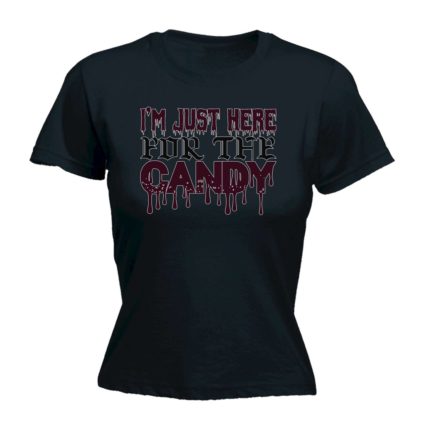 Im Just Heer For The Candy Halloween - Funny Womens T-Shirt Tshirt