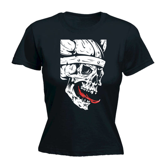 Viking Skull - Funny Womens T-Shirt Tshirt