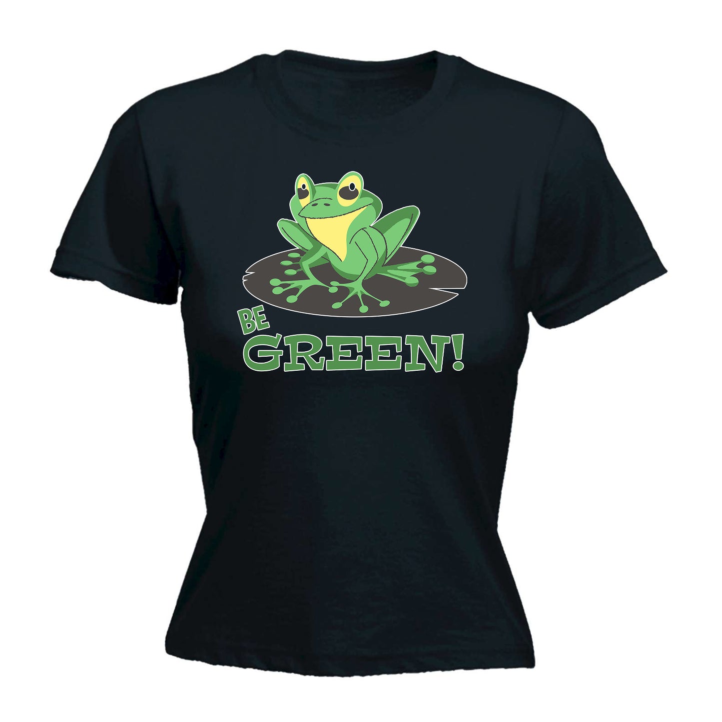 Be Green Frog Animal - Funny Womens T-Shirt Tshirt