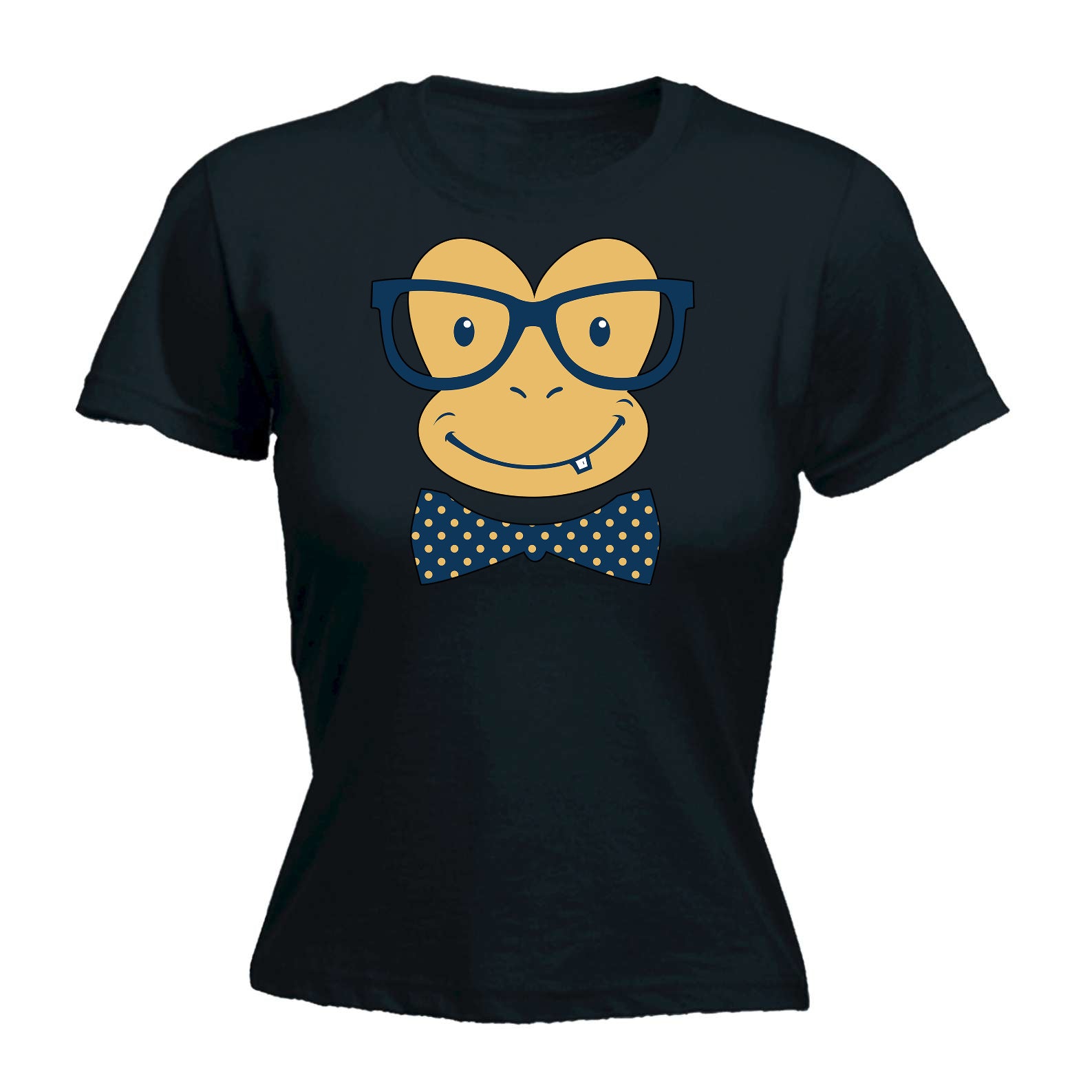 Nerdy Monkey Animal - Funny Womens T-Shirt Tshirt