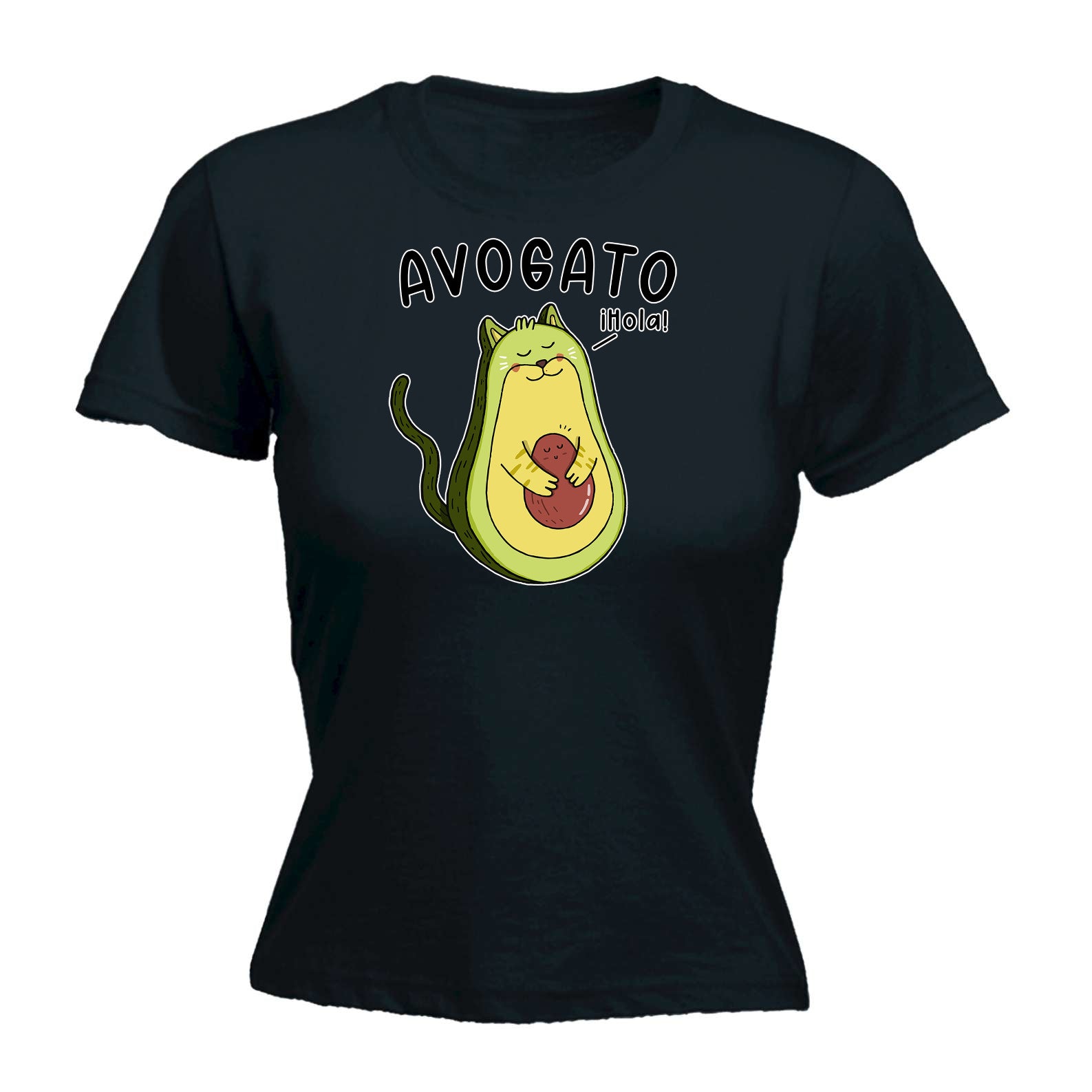 Avagato Avocado Cat Kitten Cats - Funny Womens T-Shirt Tshirt